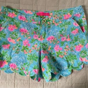 Lilly Pulitzer Blue Floral Women's Shorts